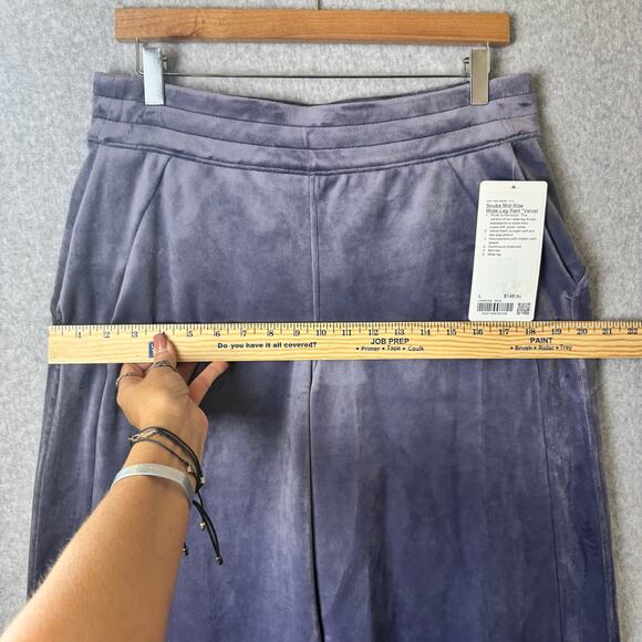 NWT Lululemon Scuba Wide Leg Pants Mid-Rise Velvet Nightfall Large Athleisure - Picture 12 of 15